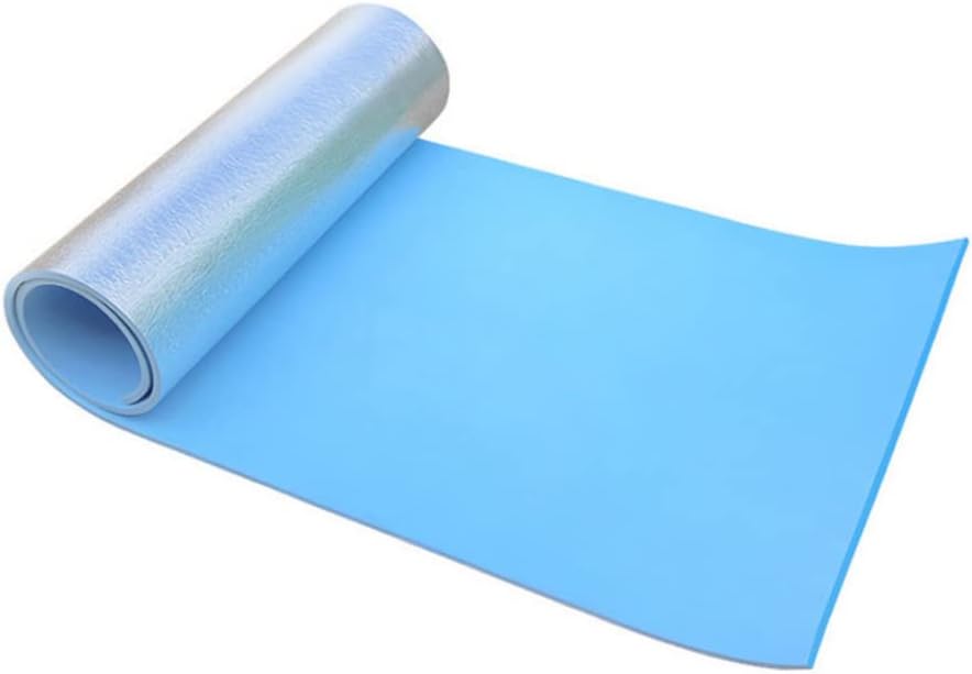 Camping Mat Aluminum Film EVA Double-Sided Insulated Roll Mat Moisture-Proof Camp Mattress Dustproof Waterproof Sleeping for Park Yoga Picnics Fishing 70.87x19.69x0.24 inch