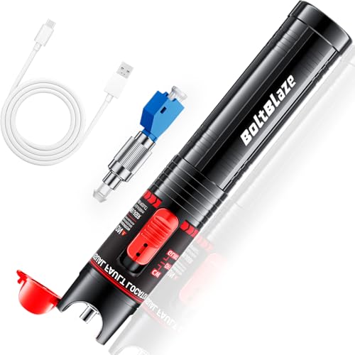 Kit testeur fibre optique VFL 50 km rechargeable pour câble réseau