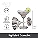 OGGI Stainless Steel Margarita Glasses - 12oz, Set of 2 - Unbreakable Margarita Glasses, Ideal Outdoor Margarita Glasses for Boating, RV, Parties, Stylish Cocktail Glasses & Margarita Glass Gift Set