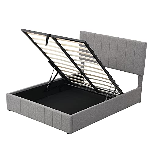 Buy Full Size Upholstered Platform Bed with Storage Underneath, Full