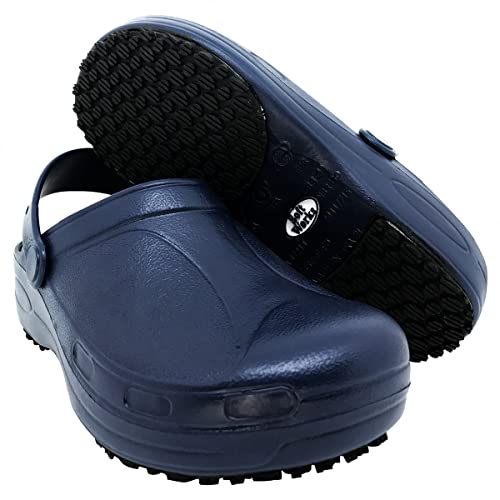 Calçado Babuche Industrial Profissional SoftWorks Antiderrapante Super Grip BB90 Preto/Prata
