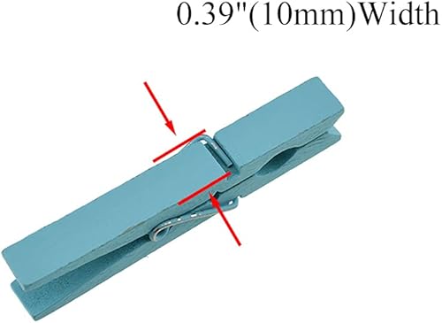 Miniatura 8 de HAHIYO Pinzas para ropa de madera doradas, pequeñas, no se desmoronan, 1.38 pulgadas de largo, paquete de 50 resortes resistentes y fuertes, no se