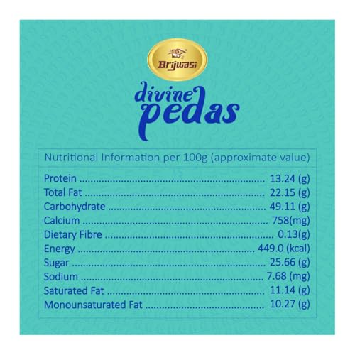 Image of Brijwasi Divine Pedas | Mathura Famous Milk Peda | Traditional Indian Sweet | Made with Pure Desi Ghee | Soft & Rich Milk Mithai | No Preservatives | Fresh & Hygienically Packed | 400g