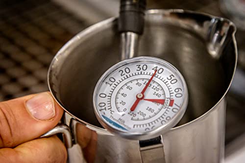 KitchenCraft Milk Thermometer, Stainless Steel Kitchen Gadget, Silver