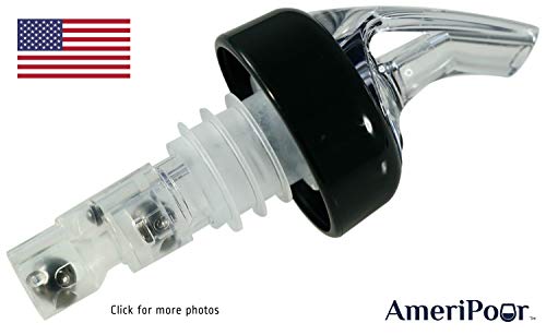 Ameripour - Measured Pourer - Liquor Bottle Pourers - Collared -(10Pk) Made 100% In The Usa. Bar Spouts That Don't Leak - No Cracks, Just A Perfect Cocktail Pour Everytime. Great For Wine Too! (1Oz) #TOP1