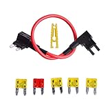 Getfarway Fuse Adapter Fuse Holder TIPM Cable, Fuel Pump Relay Cable Compatible with Dodge Jeep Chrysler VW 2007-2016,14awg Wire/20amps, Strong Durability