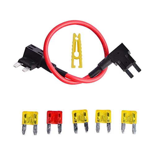 Getfarway Fuse Adapter Fuse Holder TIPM Cable, Fuel Pump Relay Cable Compatible with Dodge Jeep Chrysler VW 2007-2016,14awg Wire/20amps, Strong Durability