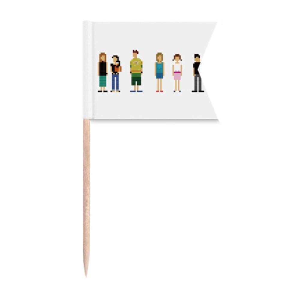 Cadeau fashion pixel art de marquage pour buffet de fête et décoration de gâteau