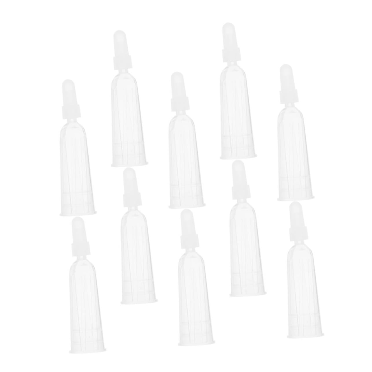 KOMBIUDA 10pcs Replacement Tips for Liquid Dispensing Plastic Curved Neck Bottle Hand Protection Dropper Cap