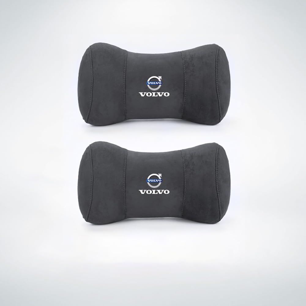 NURCIX Auto Nackenkissen Autositz Kopf Nackenstütze Kopfstütze für Volvo XC60 XC40 XC90 S90 S60 Auto-Kissen zum Fahren Nackenschmerzlinderung Auto Decor Zubehör,Black Style