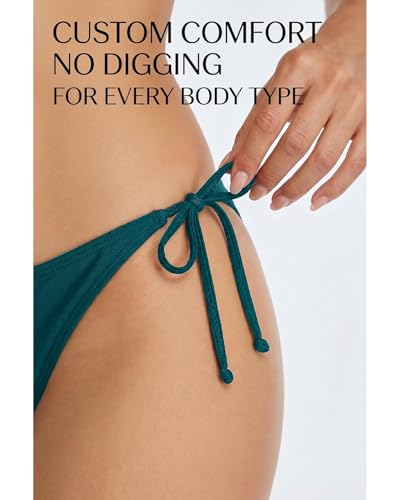 Image of Holipick Bikini Bottoms for Women String Bathing Suit Bottom with Moderate Coverage Low Waist Swim Bottom