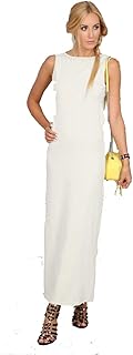 Women's White Cotton Sleeveless Dress