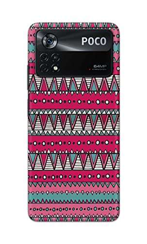 Image of Printed Hard Back Cover Case for Mi Poco X4 Pro 5G Back Cover (Geometric Vintage Pattern) -1803