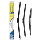 3 Pack Windshield Wiper Blades Compatible With Mazda CX-5 CX-9 2017 2018 2019 2020 2021 2022 CX5 CX9 Original Factory Quality Front Rear Wipers Blade Set for My Car - 24
