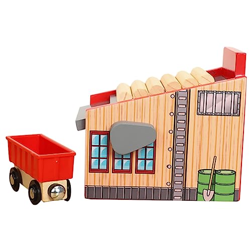 POPETPOP Trenino in Legno per Bambini Kit da Te e Accessori Educativo e per Feste Compleanno