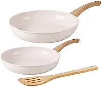 Jogo de Frigideira de Indução com Revestimento Cerâmico Antiaderente Tuut Ecoglide 3 Peças Mármol