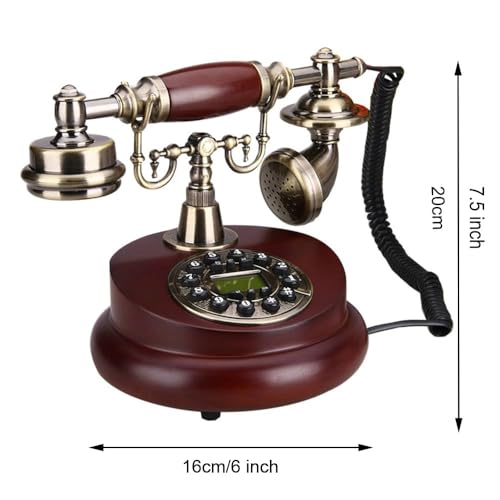 Image of Scizor Home Office Decor Landlines Fashion Creative Antique European Pastoral Retro Wired Phone, Nostalgic Style, Rotary Dial, with Resin Body, Used for Office Home Living Room Telephone Line (SC-05)