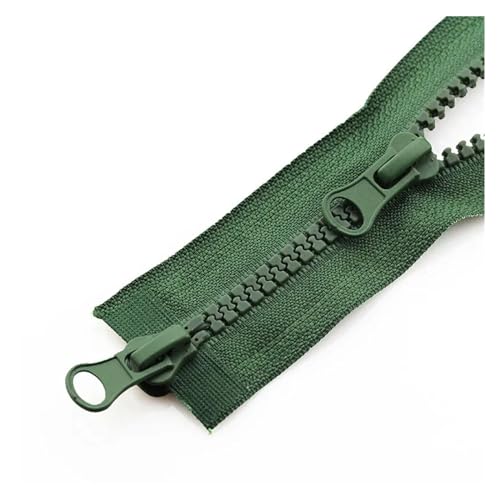 縫製用ファスナー ジッパー 80/90cm ダブルスライダー オープンエンド ジャケット ジッパーロック DIY ハンドメイド 縫製 デコレーション用品(Green,80CM-5#)
