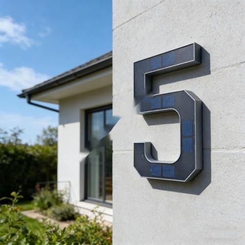 Placa de dirección LED para fachadas modernas activada por sol 2