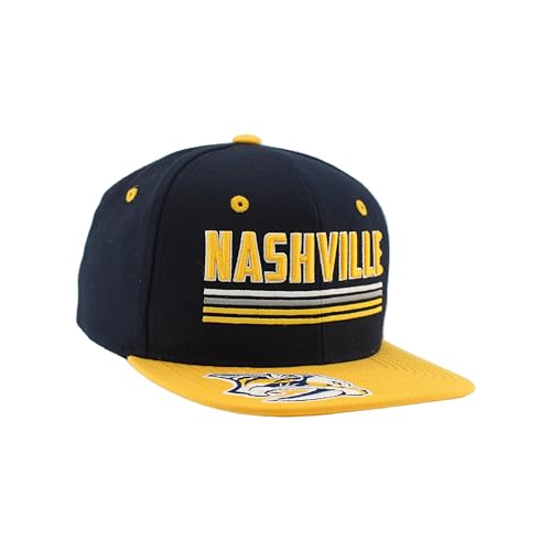 Nashville Predators NHL Officially Licensed Youth Adjustable Snapback Hat Flat Bill Z11 Pitch