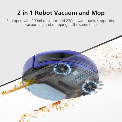 Image of Robot Vacuum Cleaner, Smart Robotic Vacuum Wi-Fi Connected, App Control, Compatible with Alexa and Google Assistant, Automatic Self-Charging Robot Vacuum Perfect for Pet Hair, Carpets and Hard Floors