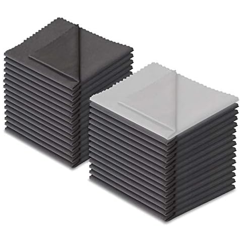 Xthel Microfiber Cleaning Cloths for Electronics (30 Pack) - Cleans Lenses, Glasses, Screens, Cameras, iPad, iPhone, Eyeglasses, Cell Phone, LCD TV Screens and More Cover