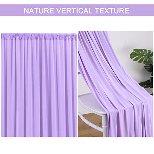 Image of 20x10ft Lavender Backdrop Curtain for Weddings, Wrinkle-Free Polyester Fabric Purple Backdrop Curtain Drapes for Birthday Party Photo Photography Decoration 5ft x 10ft,4 Panels