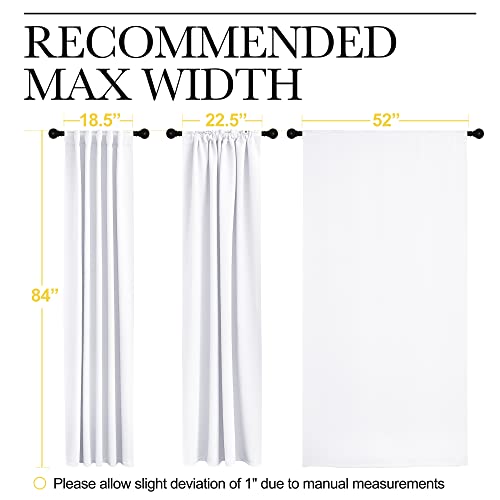 image for NICETOWN Dining Room Window Curtains - (White Color) W52 x L84, Set of