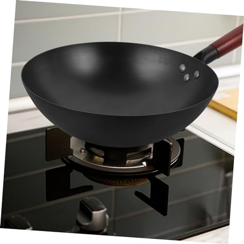Sartén Wok de Hierro con Mango de Madera miniatura 6