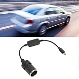 Klanata 11,8-calowy adapter gniazda zapalniczki samochodowej z USB C na 12 V, konwerter 5 V USB C na 12 V DC do ładowania elektroniki samochodowej i akcesoriów