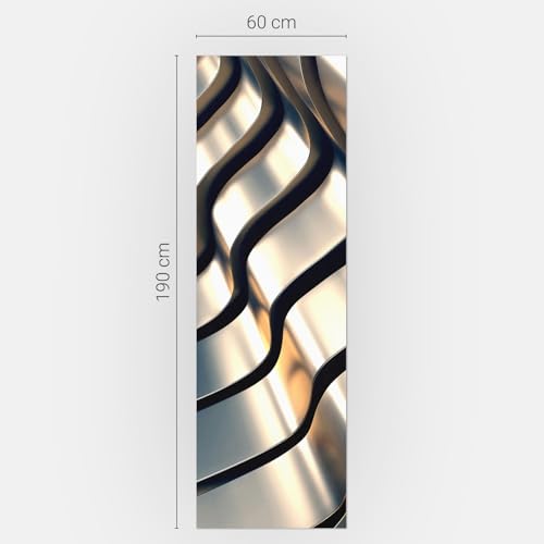 Décalcomanie couvrant entièrement le frigo texture métallique chic