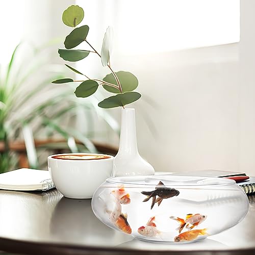Mipcase 1042RNJY17F Glass Fish Bowl Vase, 2 Pcs Clear Bubble Bowl Terrarium Succulent Hydroponic Planter Floral Container Floating Candle Stand Candy Fruit Dish thumb #3
