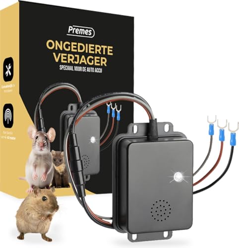 Premes - Dissuasore per martore - Connettore a batteria - Interno ed esterno - Auto - Auto - Martora - Dissuasore per martore - Anti Martora