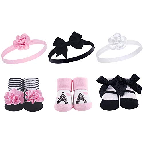 Hudson Baby Unisex Baby Headband and Socks Gift set, Paris, One Size