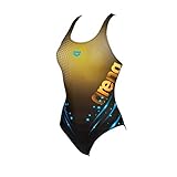arena Damen Sport Badeanzug Daydreamer, black-yellow star, 38