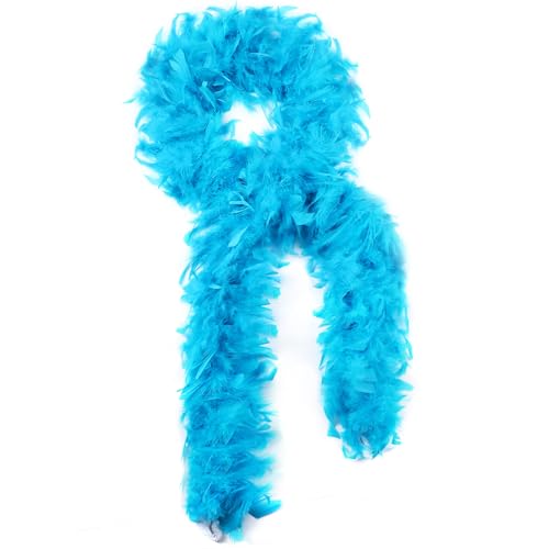 SOGUGOM Turquoise Boa for Women- 2 Yards Chandelle Boa for Costume Home Decoration Christmas Tree Women and Dancing Craftting Party(Turquoise)