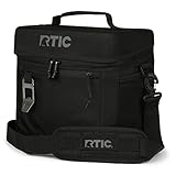 RTIC 15 Can Everyday Cooler, Soft Sided Portable Insulated Cooling for Lunch, Beach, Drink, Beverage, Travel, Camping, Picnic, for Men and Women, Black