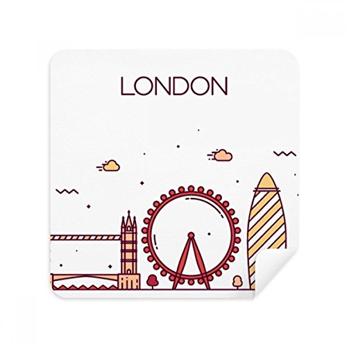 Tissu daim Londres pour nettoyer lunettes rayées et écrans sales 2Pcs