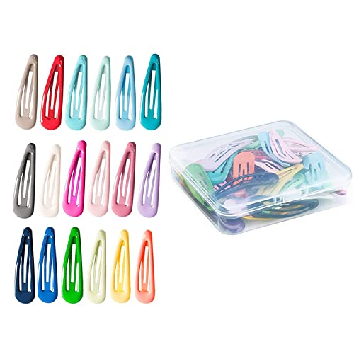 30 Piezas Horquillas para Pelo Niña Pequeñas, Gingbiss 2 Pulgada Clips Pelo Niña Metal con Caja de Almacenaje, Lindos Accesoris de Pelo para Niña Bebe, Multicolor Cover