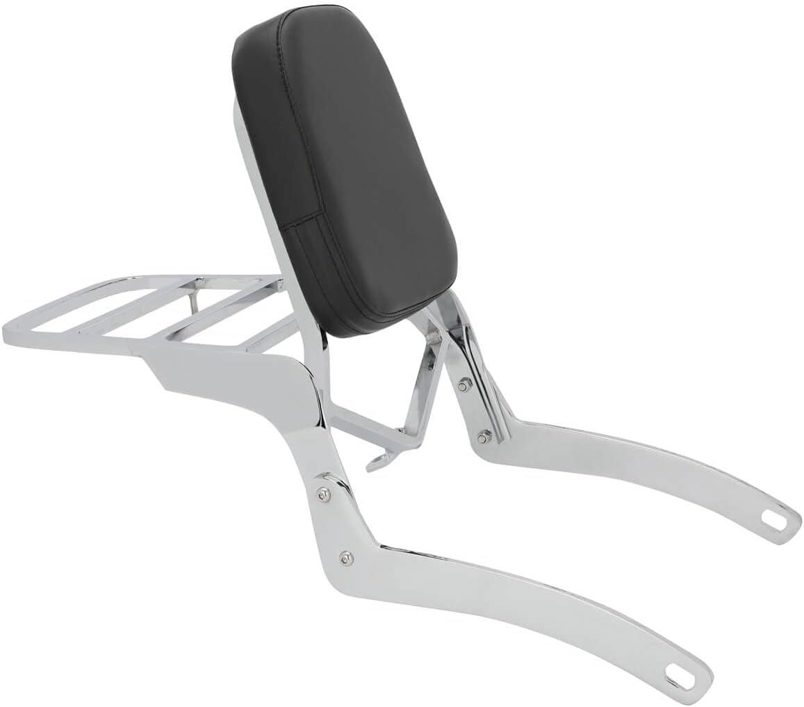 Passenger Sissy Bar with Luggage Rack Rear Backrest for Yamaha Virgo 250 125 XV250 XV125 1989-2020, Chrome