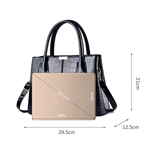 Bolso de mujer Nicole & Doris de cuero patentado miniatura 6