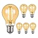 Produktbild 9W Dimmbar Vintage Edison Glühbirne LED E27,1000Lm,Warmweiß 2700K,Ersetzen 100W Glühlampe,Amber Glas Dekorativer A60 LED Birne,Kein Flackern,Nostalgie und Retro Beleuchtung[Energieklasse E]-6er Pack