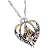 PACKOVE Collar Colgante de Jesús Barroco de Aleación, Cadena de Clavícula para Mujer, Diseño de Corazón y Letra, Bisutería Religiosa para Uso Diario y Regalos Comunión Niñas