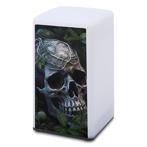 Lampe de bureau verte et tête de mort à intensité variable