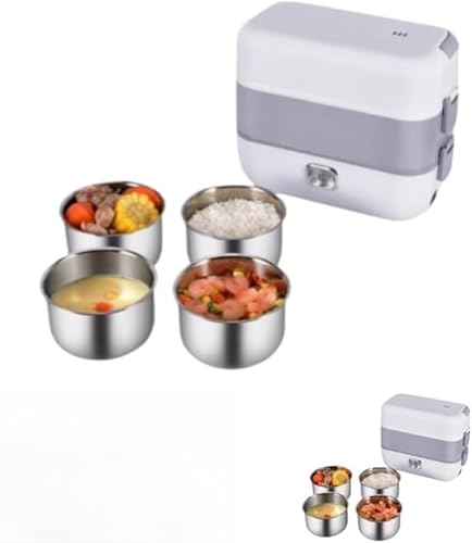 1-2合コンパクト飯盒型炊飯器携帯設計保温加熱双機能ステンレス内鍋単身/通勤族いつでもどこでも炊けます (2?)