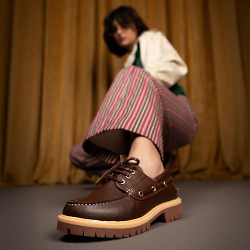 Image of Theater Passengers Loafers for Women in Suede | Stylish Chunky Penny Formal Loafers | Lightweight Comfortable Footwear with Cushioned Insole