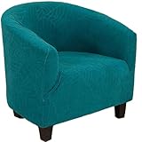 ZRCYXDW Funda De Sillón Chesterfield, 1 Pieza Elástica Funda De Sofá para Silla De Club Spandex Funda De Sofá con Fondo Elástico Cubre Sofá Chester para Sala De Estar Hotel-Azul Turquesa-1 Pieza