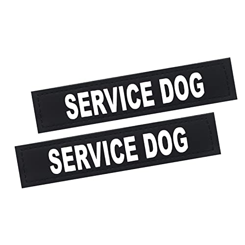 2Pack Service Dog Patches - Removable Patches with Hook Backing