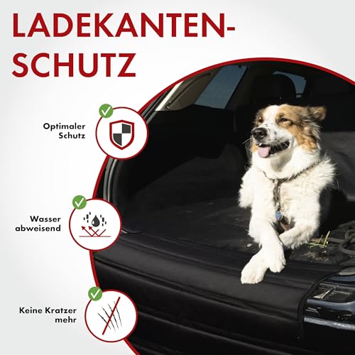 Walser Ladekantenschutz Matte, Universal Stoßstangenschutz Hund, Hund Kofferraum Schutz, Stoßstangen Kofferraummatte universal, Kofferraum Kantenschutz, Stossstangenschutzmatte Hund 80x64cm schwarz