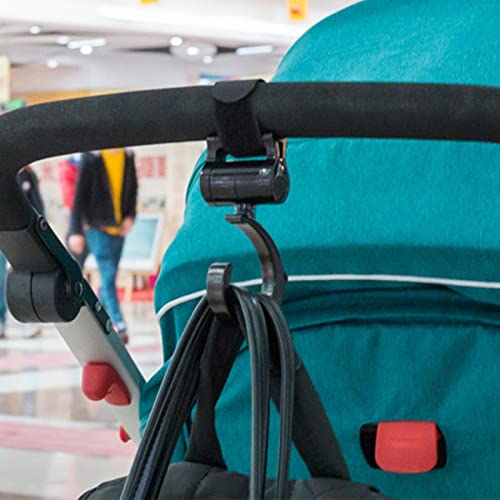 Ganchos para bebê - 360 Graus Rotação Ajustável Carrinho Clips convenientes para Bolsa Fraldas,Ganch